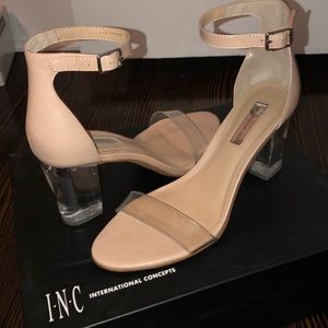 WORN ONCE! Clear Heels